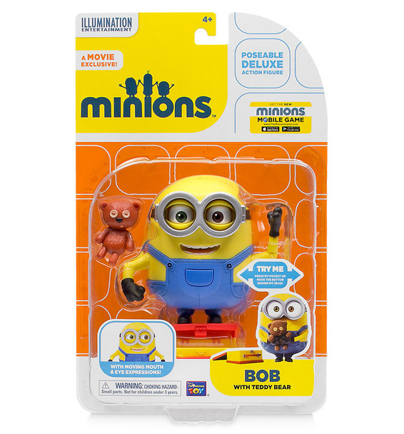 Despicable Me Thinkway Toys Bob Deluxe Figure with Teddy Bear