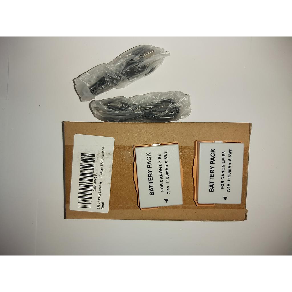 Dual Battery LP E8  USB Charger for Canon Camera