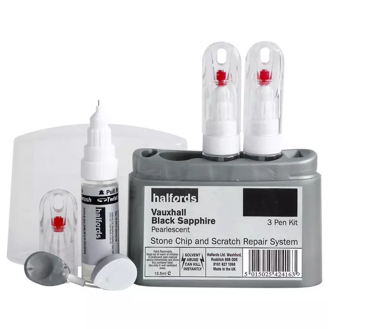 Halfords scratch chip repair for Vauxhall Opel Black Sapphire 424168