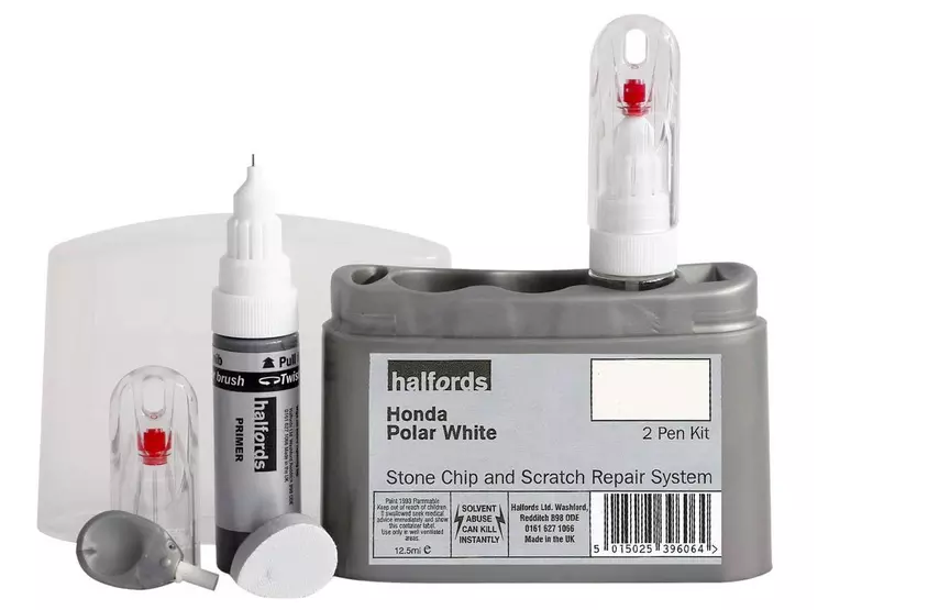 Halfords scratch chip repair for Honda Polar White 396069