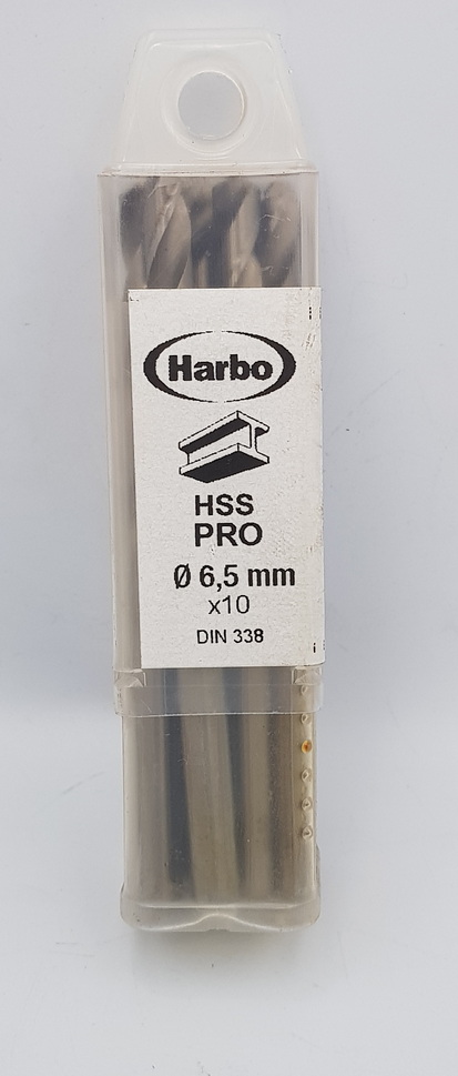 Harbo Metal Drill Bits 6.5mm x 100mm Qty Pack of 10