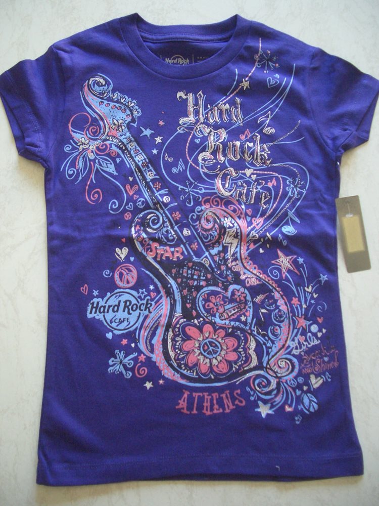 Hard Rock Purple T Shirt Medium