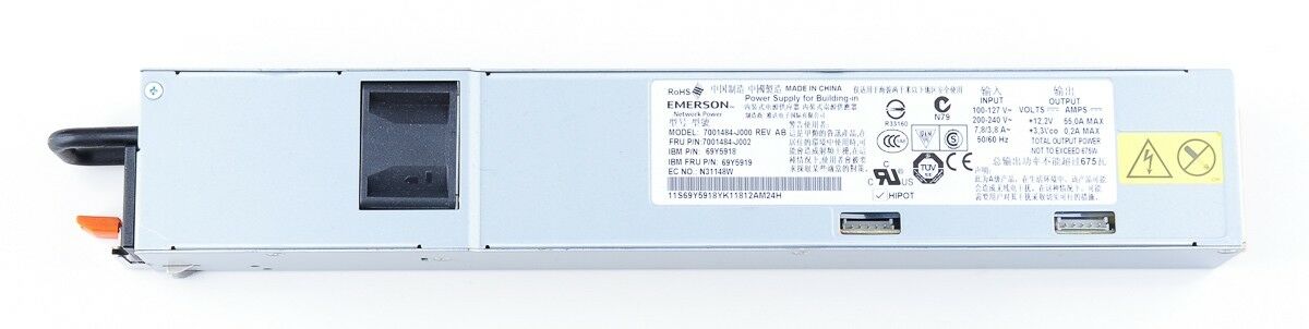 IBM 675 Watt Hot Swap Power Supply Hot Plug - System x3650 M3 - 69Y5919 New Open Box