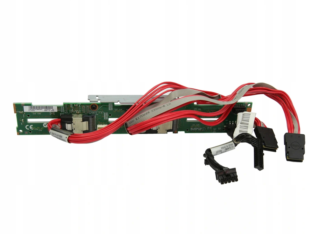 IBM Avaya Lenovo BACKPLANE 6 BAY SATA HARD DRIVE 2 SAS CONNECTIONS BACKPLANE (43V7071) with Cabels  Used A